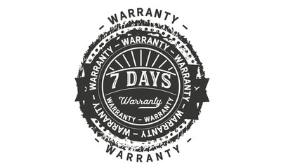 7 days warranty icon stamp
