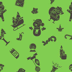 Christmas Seamless Pattern Background