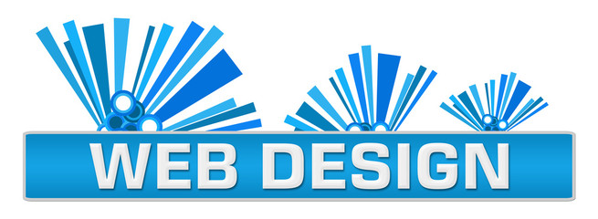Fototapeta premium Web Design Blue Abstract Graphics On Top 