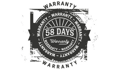 Obraz premium 58 days warranty icon stamp