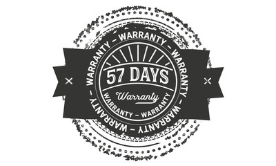57 days warranty icon stamp