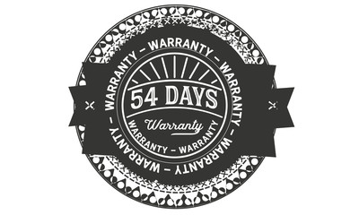 54 days warranty icon stamp
