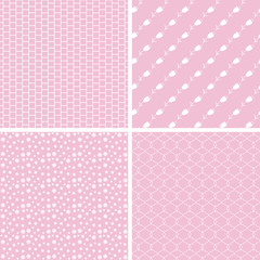 Vintage different vector seamless patterns.