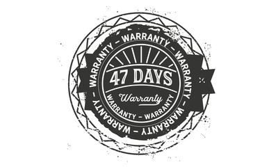 Obraz premium 47 days warranty icon stamp