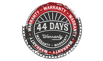 Fototapeta na wymiar 44 days warranty icon stamp