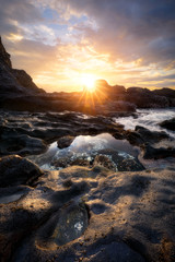 Sunset at Cap La Houssaye in Saint-Paul, Reunion Island