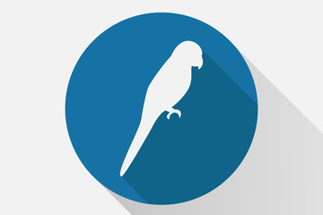 Icono azul de un loro.
