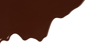 Melted chocolate dripping