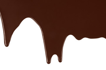 Melted chocolate dripping
