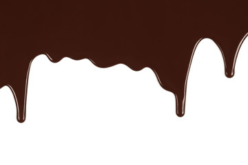 Melted chocolate dripping