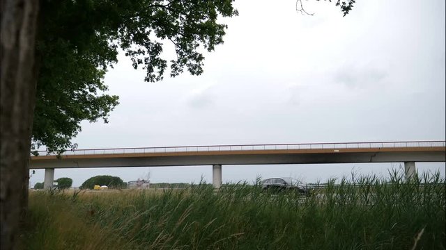 Time lapse of traffic at the A1 Highway in the Netherlands