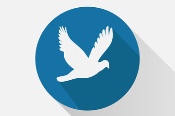 Icono azul de una paloma.
