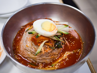 Naengmyeon - Buckwheat cold noodles - Korean