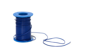 Electric Wires / Cables. Multicolored computer cable isolated on white background