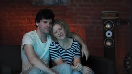 Married couple - watching romantic movie