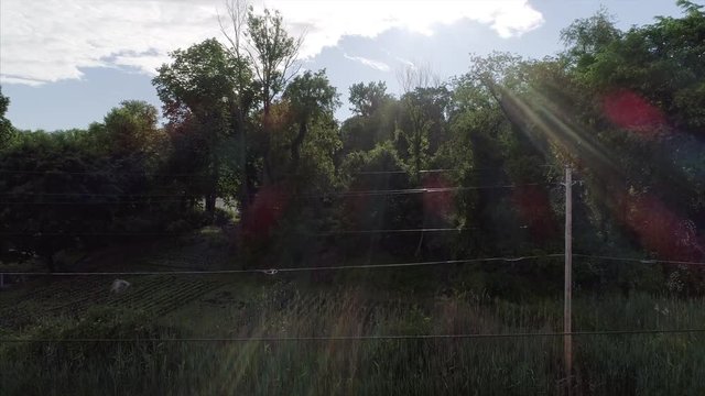 Pedestal Shot  Rising from the  Street in Brewster Upstate New York