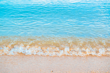 Blue waves on the beach
