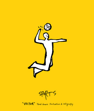 스포츠 포스터 / 손으로 그린 스포츠 그림