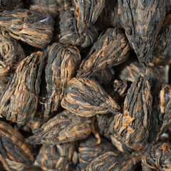 Perfectly suitable tea composition for backgrounds and textures.
Many different varieties and shapes on one square photo. Top view.
The High-End Tea of China.
