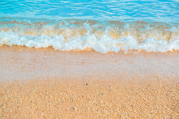 Blue waves on the beach