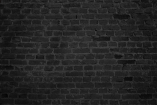 dark black old brick wall