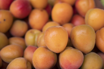 Background, fruits, apricots, close-up