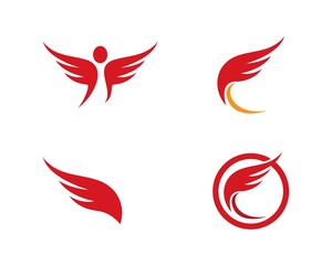Fototapeta na wymiar Wing Logo Template