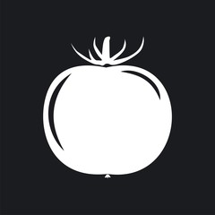 Vector illustration icon of a tomato