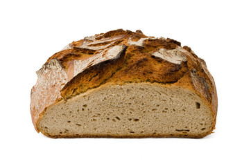 Roggen Krustenbrot angeschnitten