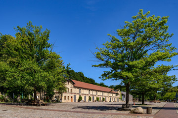 Historischer Pferdestall im denkmalgeschützten ehemaligen Gutshof Berlin-Britz