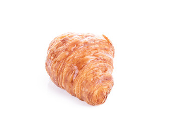 A croissant on white background