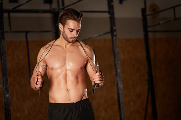 crossfit workout with rope