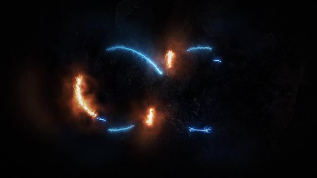 The symbol of infinity glows in the plasma. Infinity 34