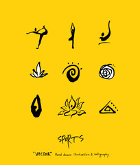 스포츠 포스터 / 손으로 그린 스포츠 그림