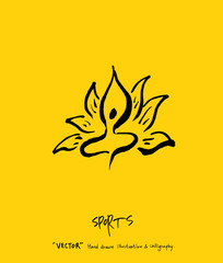 스포츠 포스터 / 손으로 그린 스포츠 그림