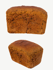 bread bakery white background with cereals
