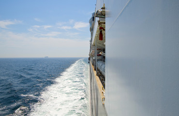 Cruise ship at sea