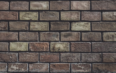 Wall of old rough brick