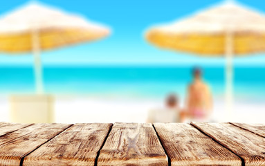 table background and beach landscape 