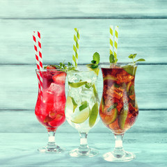 summer drink and free space for your decoration. 