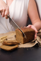 bread cereals bakery hands, the woman - 209360764
