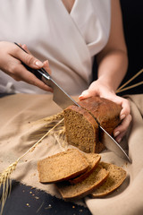 bread cereals bakery hands, the woman - 209360911