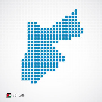 Jordan map and flag icon