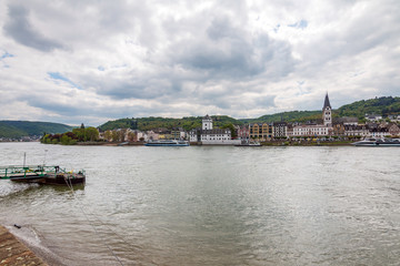 Obraz premium famous popular Wine Village of Boppard at Rhine River,middle Rhine Valley,Germany