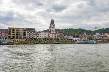 famous popular Wine Village of Boppard at Rhine River,middle Rhine Valley,Germany