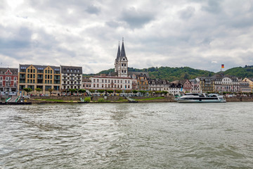 Fototapeta premium famous popular Wine Village of Boppard at Rhine River,middle Rhine Valley,Germany