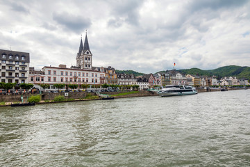 famous popular Wine Village of Boppard at Rhine River,middle Rhine Valley,Germany