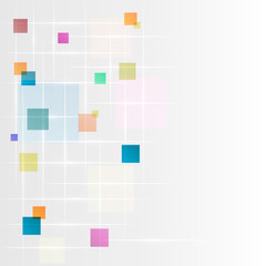 Abstract background with colorful square and neon line