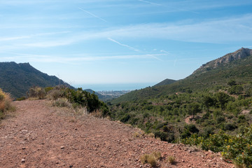 The Mediterranean Sea from the desert of the palms in Benicassim