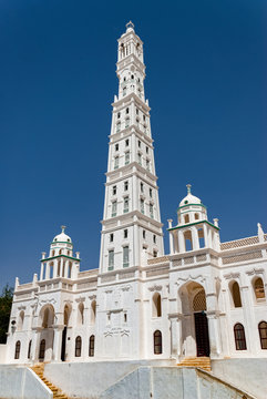Monumental building in Sayun, Yemen